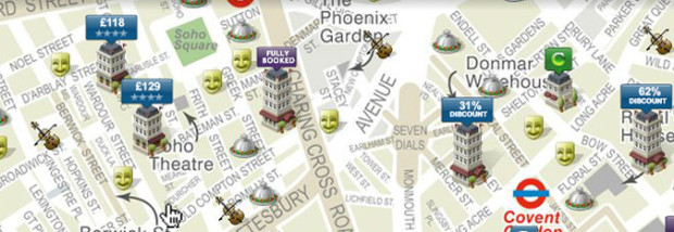 &Meetings Meeting Rooms London: Map of nearby hotels in London