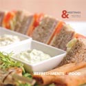 &Meetings refreshments: sandwiches and wraps with dips