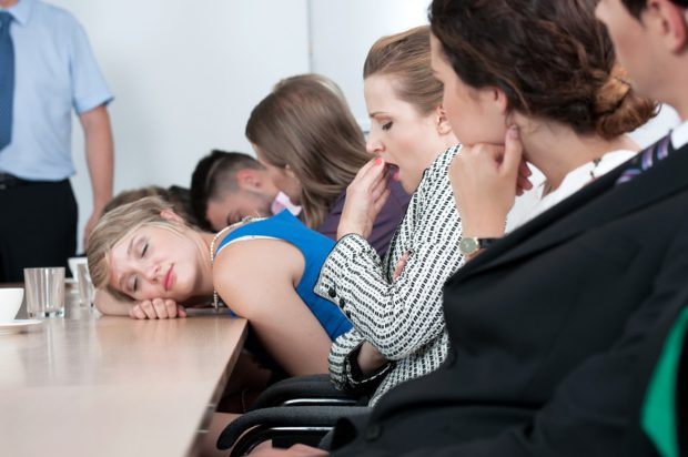 Business People Falling Asleep