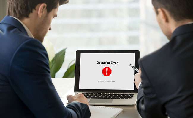 laptop error message